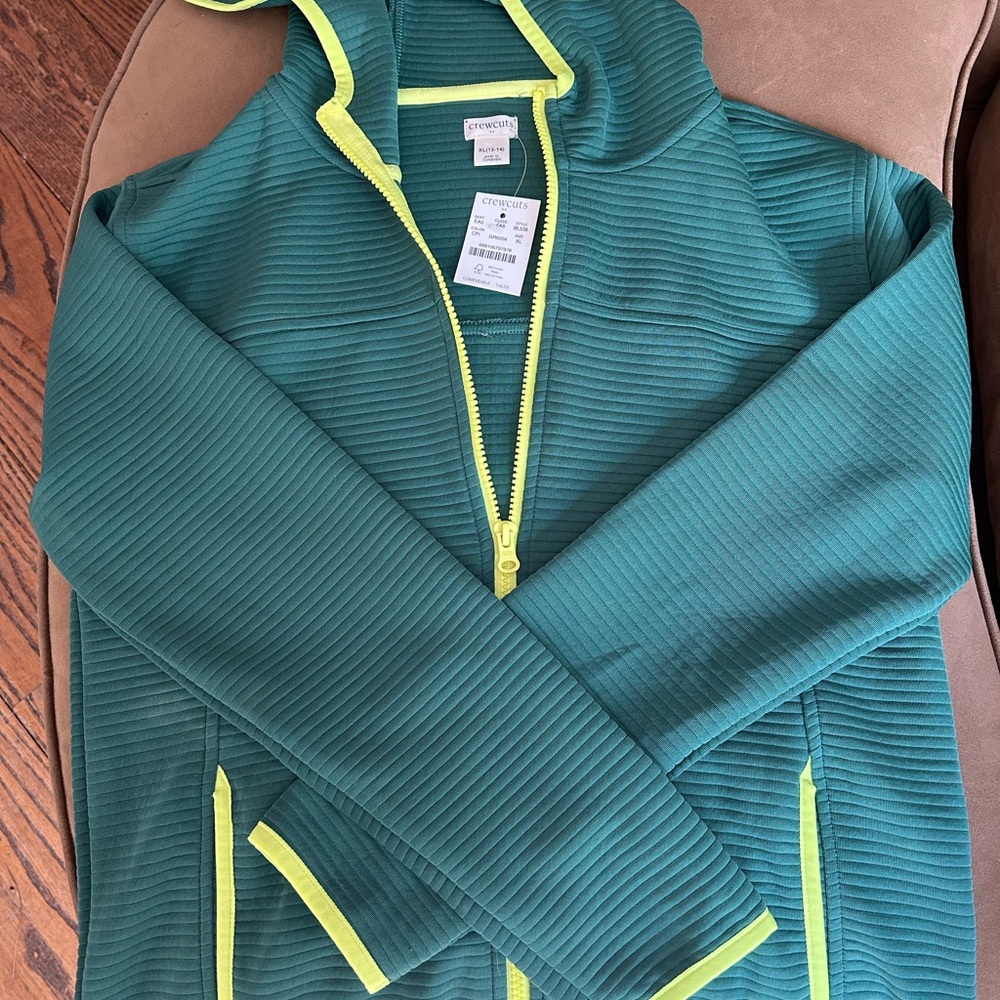 J. Crew Kids Raincoat in Turquoise and Lime